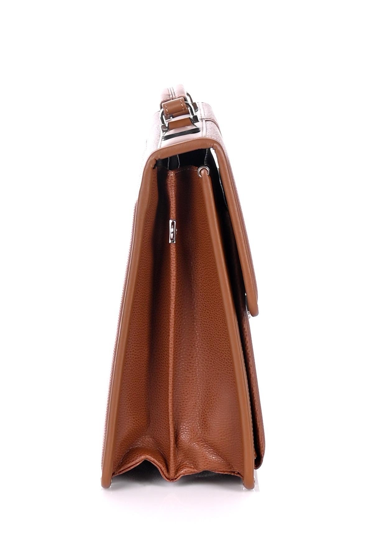 DERİEND  15.6 Inç Laptop Bölmeli A4 Ve Dosya Uyumlu Evrak Çantası Taba - Görsel 3