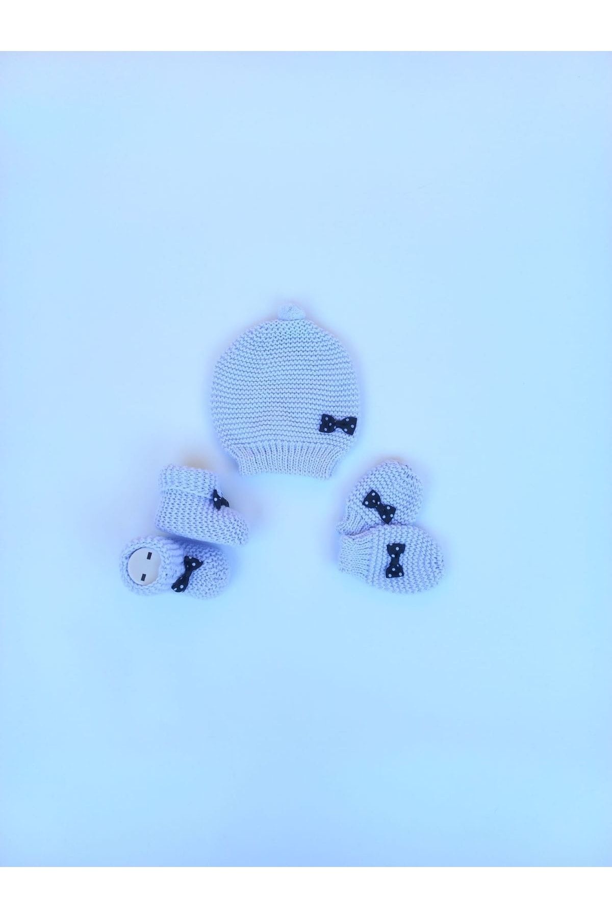 Alingo-Knitwear Beret Gloves Booties Set 1