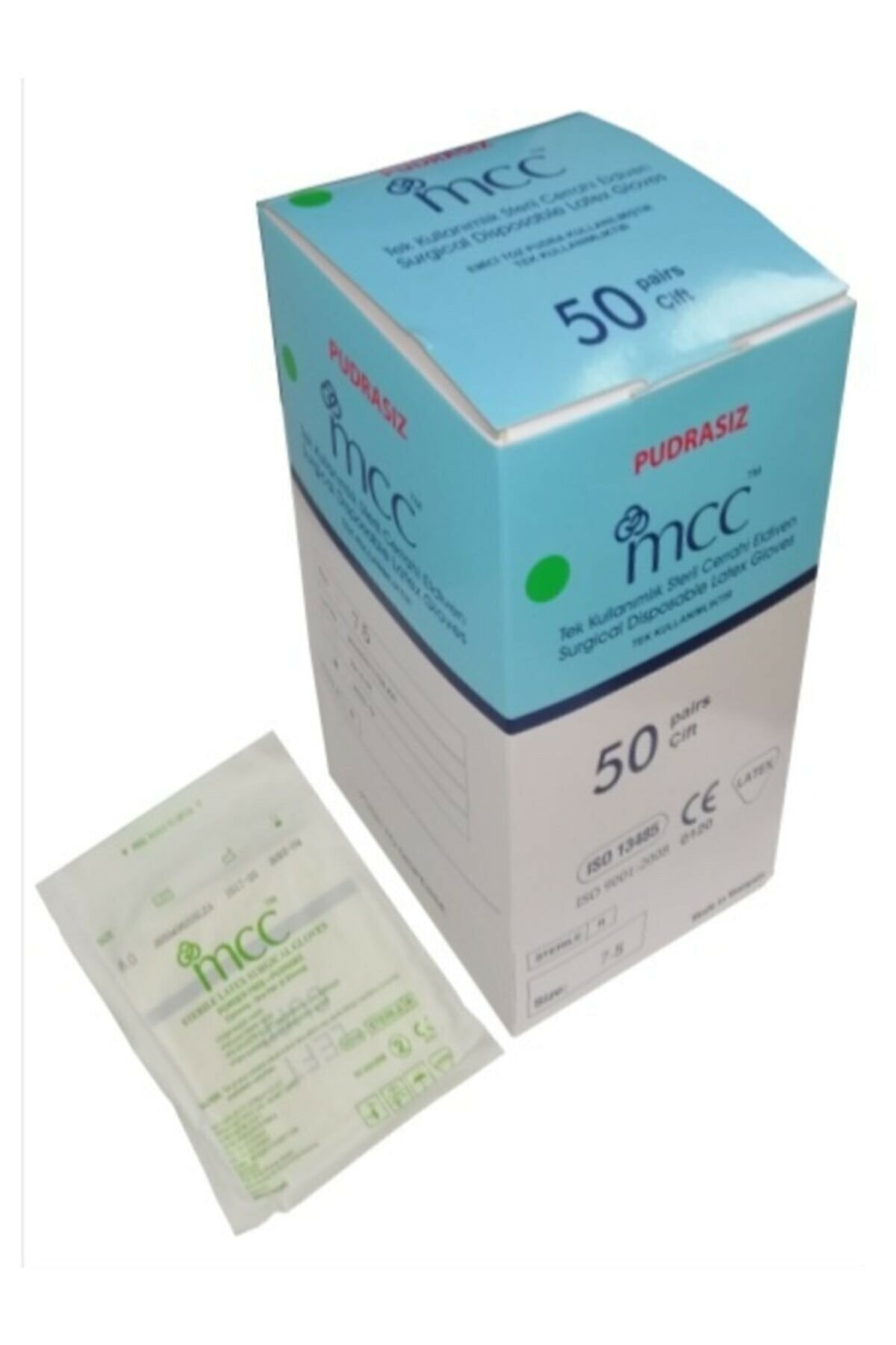 Genel Markalar 50 Çift Steril Cerrahi Eldiven Pudrasız - No: 8.5