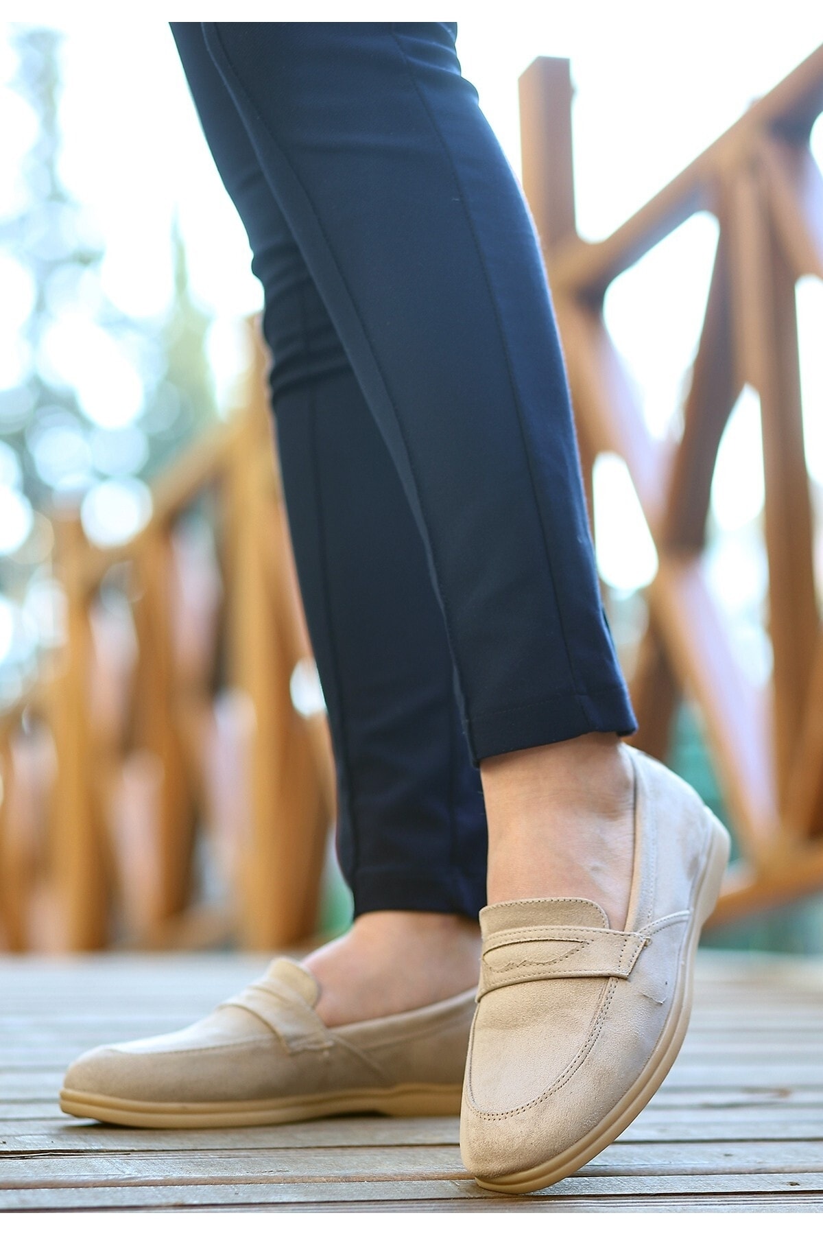 Ella Bej Süet Babet Ayakkabı