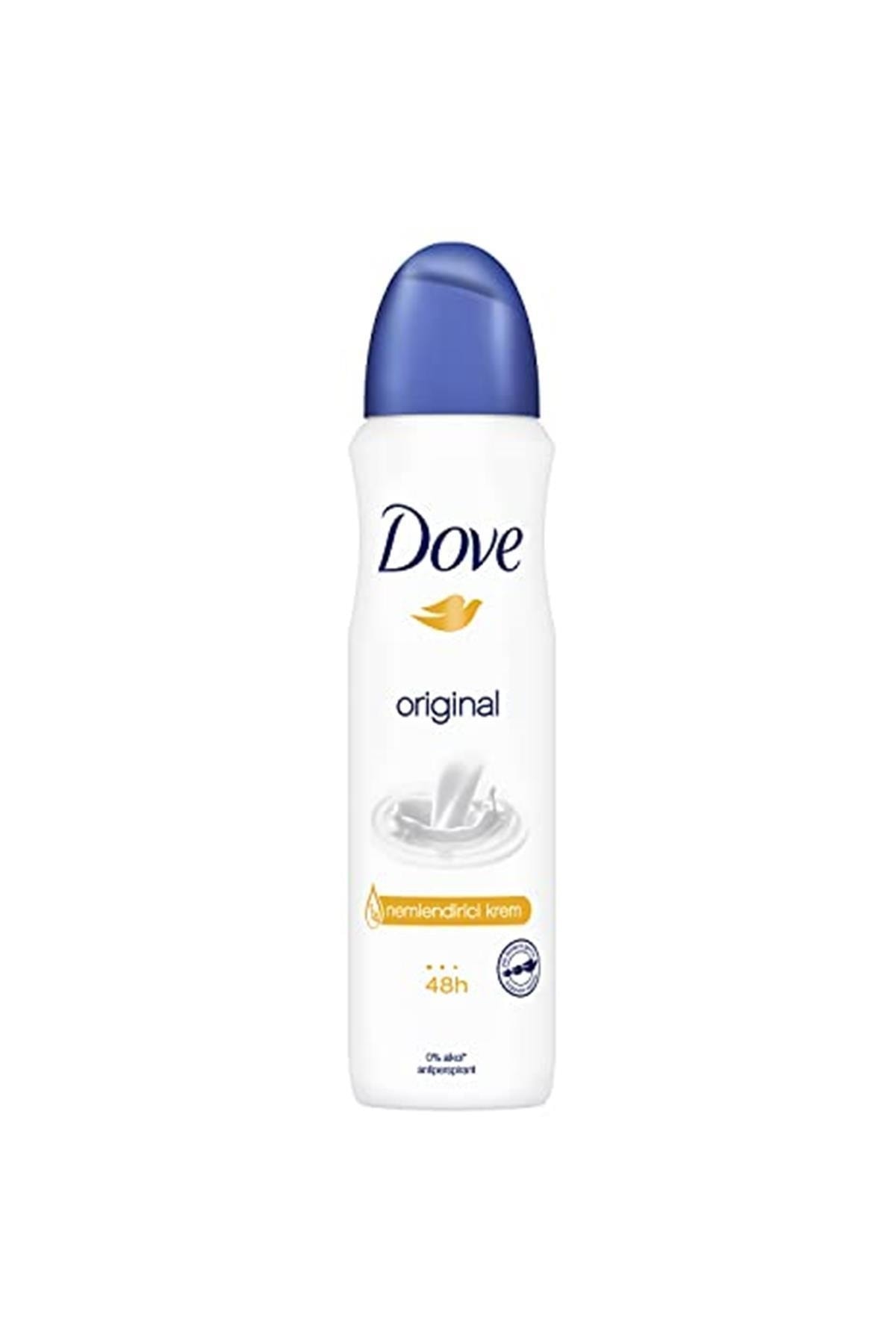 Dove Kadın Sprey Deodorant Original 1/4 Nemlendirici Krem Etkili, 150 Ml