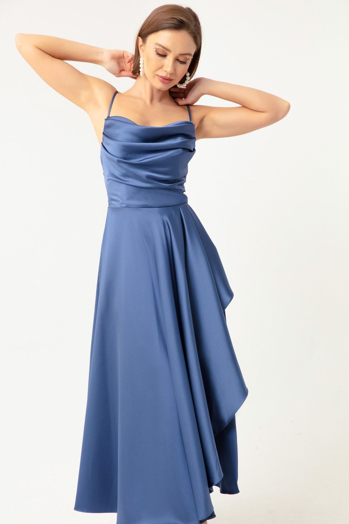 Lafaba Evening & Prom Dress - Dark blue - Wrapover - Trendyol