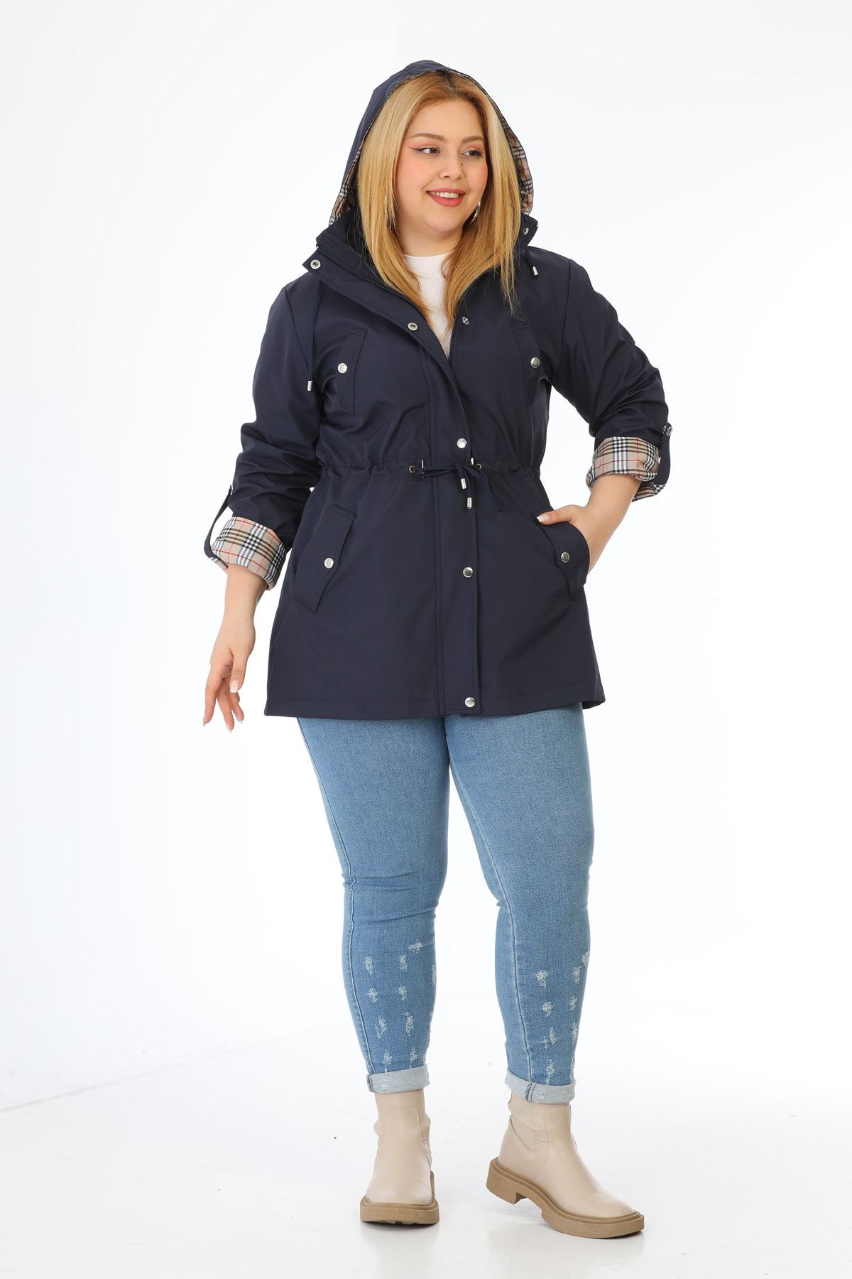 TUTveAL Collection Women s Water Resistant Plus Size Trench Coat