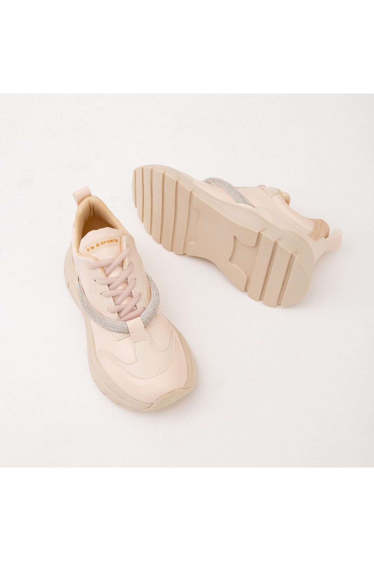Bej - Kadın Vegan Sneakers & Spor Ayakkabı 829 9504 Bn Ayk Y22