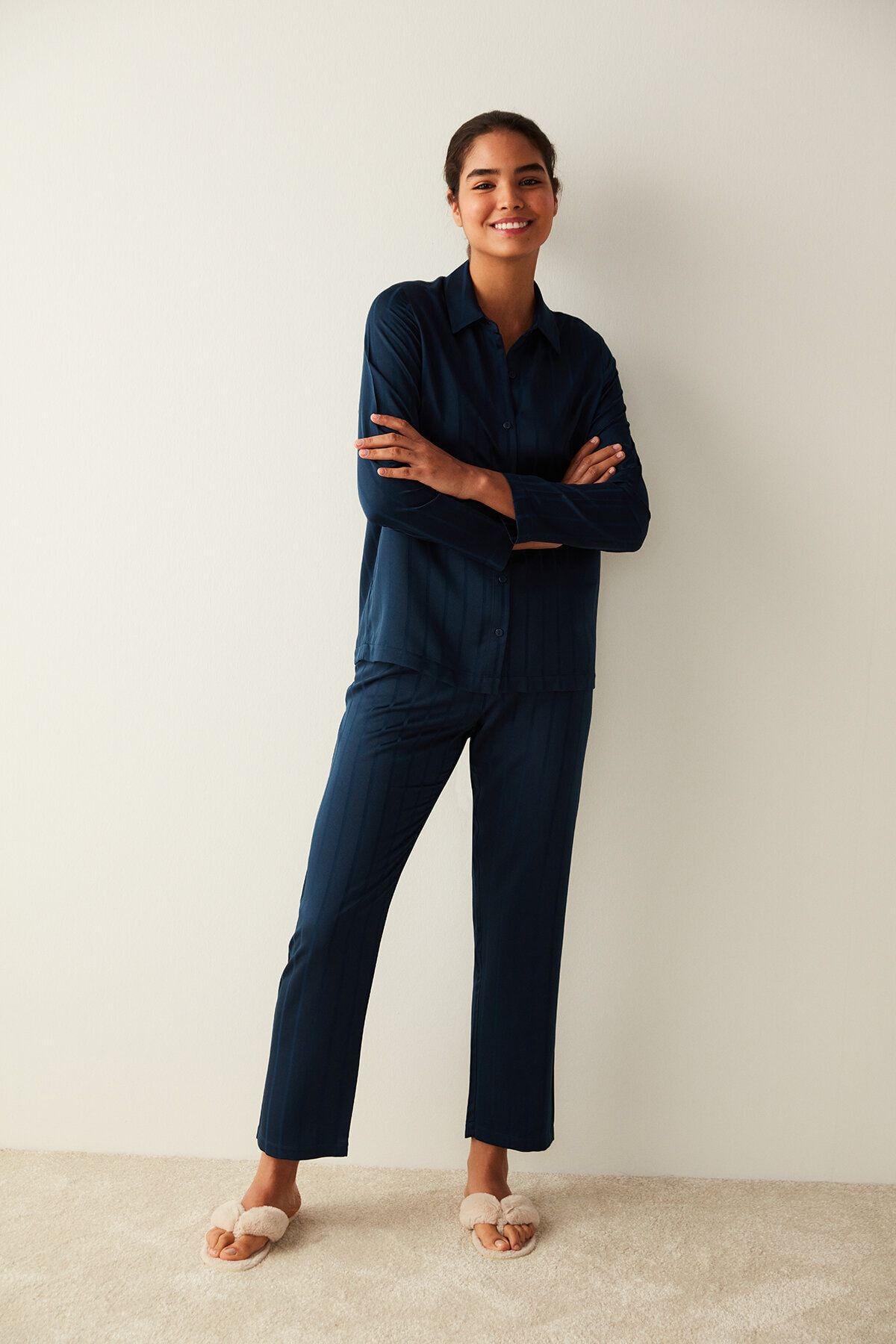 Penti Midnight Person Navy Gömlek Set