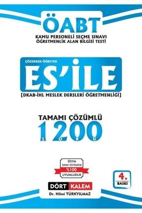 2021 Es’ile Öabt (dkab-ihl Meslek Dersleri Öğretmenliği) Tamamı Çözümlü 1200 Soru Bankası 9786050695137