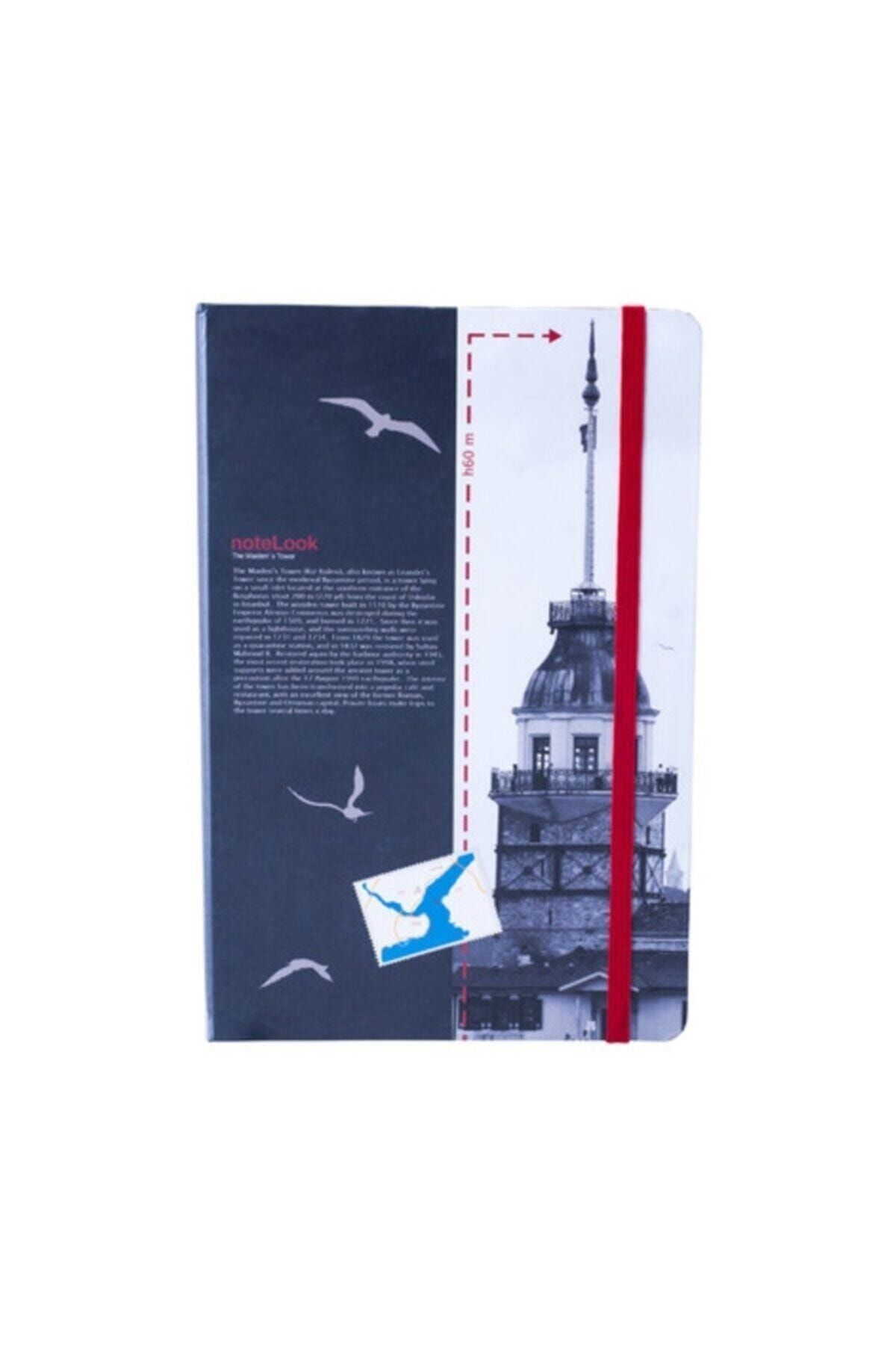 Scrikss-Notelook Turnurile din Istanbul Maiden's Tower A6 cu linii 1