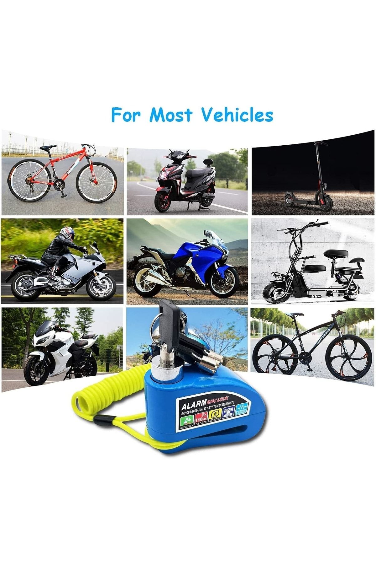 Motorcycle alarm lock on sale