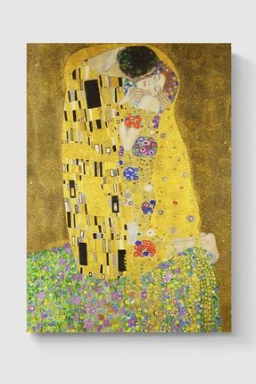 Gustav Klimt - The Kiss - Masterpiece Tablo Ünlü Ressam Poster - Hd Duvar Posteri DUOFG103325