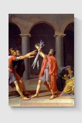 Jaqques Louis David - Horatii - Masterpiece Tablo Ünlü Ressam Poster - Hd Duvar Posteri DUOFG103290