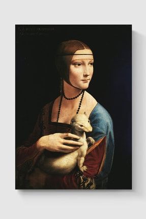 Leonardo Da Vinci - Ladie With An Ermine - Masterpiece Tablo Ünlü Ressam Poster DUOFG103322