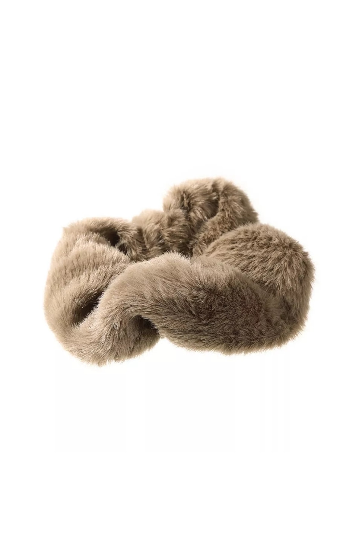Peluş Simit Toka Tüylü Scrunchie 2