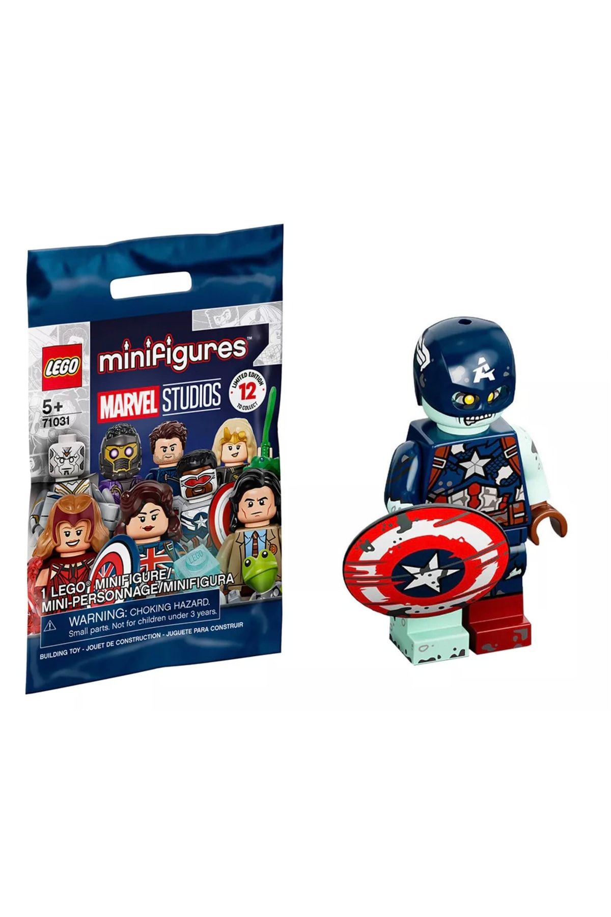 LEGO Minifigures 71031-09 pas cher, Marvel Studios - Captain America zombie