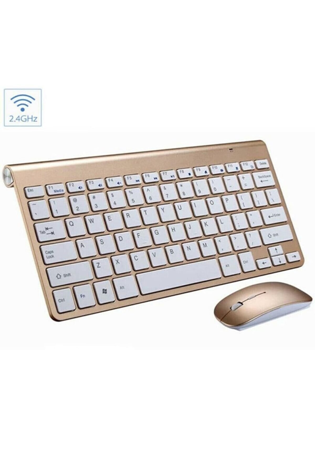 Galaxy Tab A7 10.4 T500 T505 T507 Kablosuz Taşınabilir Wireless Klavye Mouse Set 2.4 Ghz 2