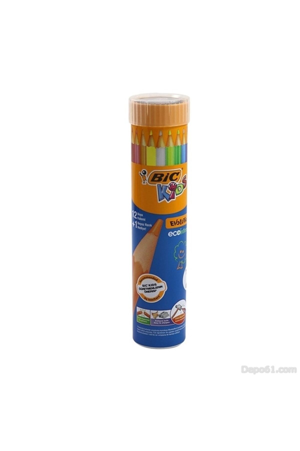 Bic مداد رنگی Kids Evolution in Metal Tube 12+1 BKKB12