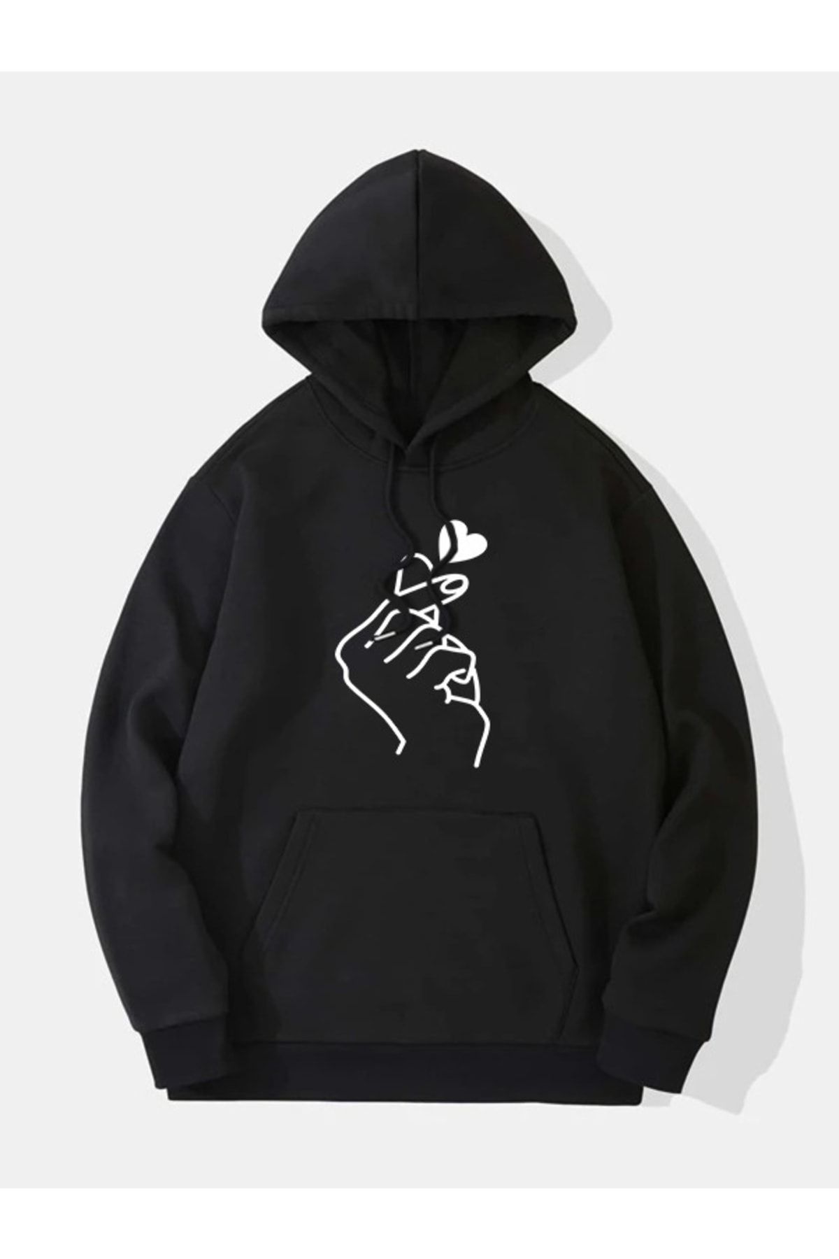 Korean heart hoodie online