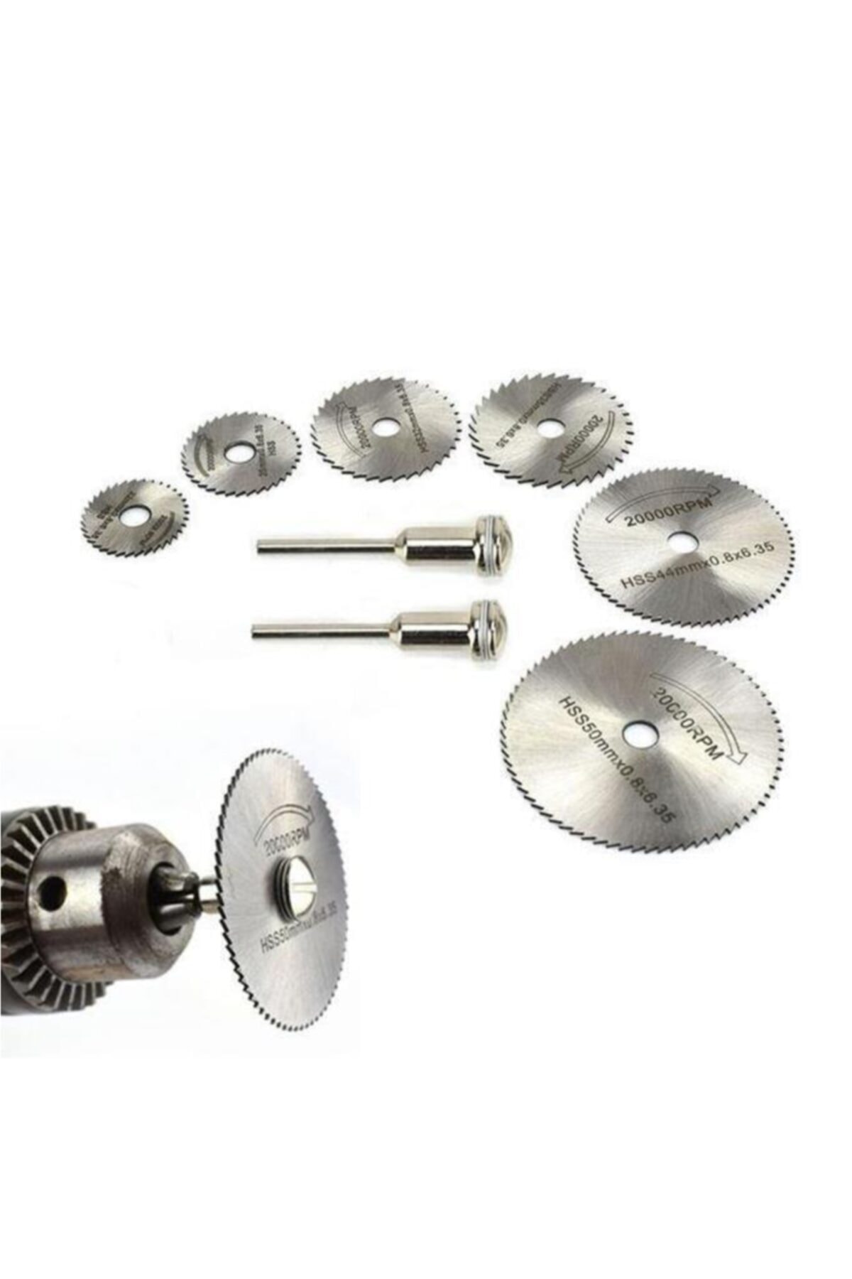 DepoMega 8 Parça Mini Testere Bıçak Ahşap Alüminyum Plastik Kesme Gravür