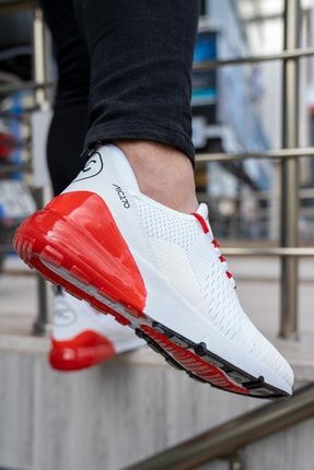 Unisex Günlük Yürüyüş Sneaker Beyaz Kırmızı Air File Spor Ayakkabı Brtb270