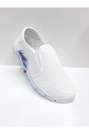 Beyaz Bağcıksız Unisex Çocuk Spor Ayakkabı 142
