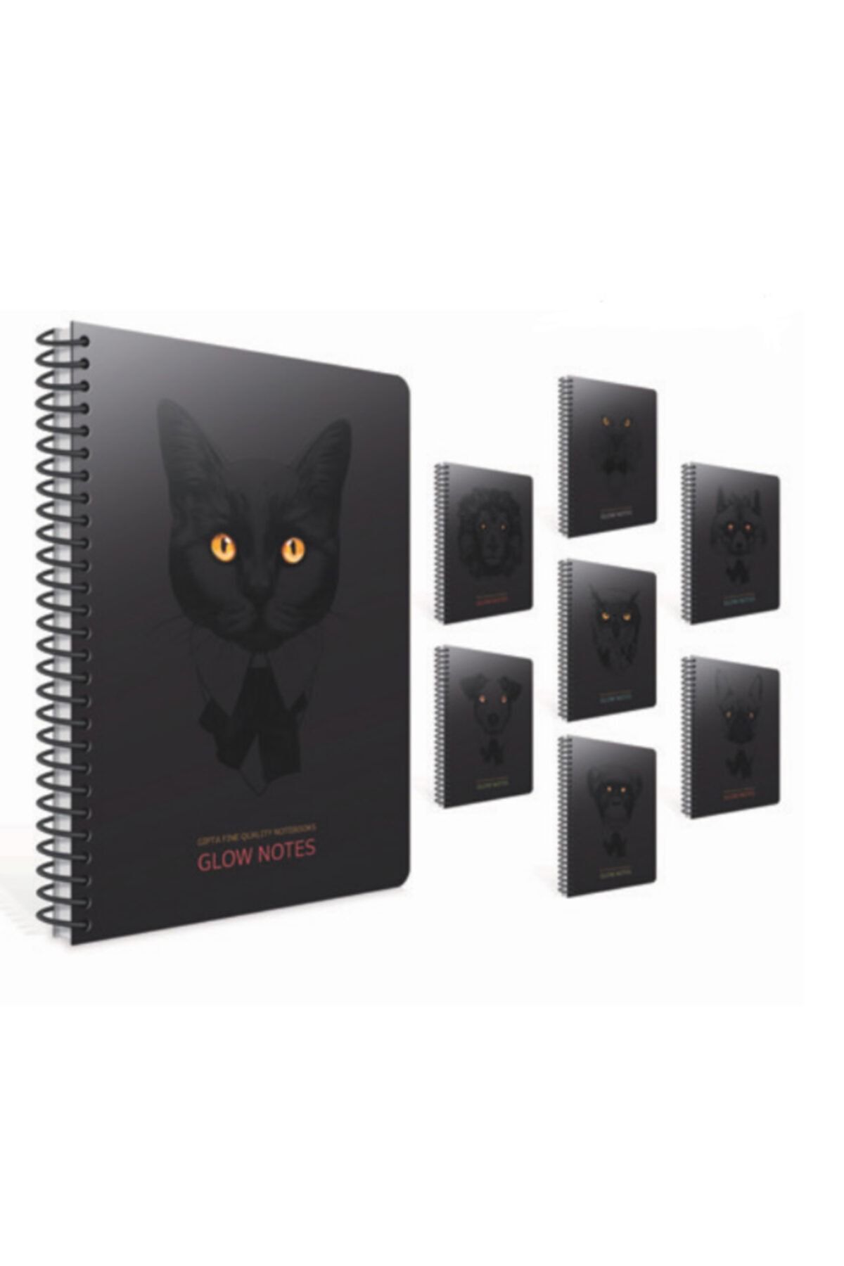 Gıpta-Glow Notes Medium Size 80 Sheets Lined 4 Pieces Notebook 2