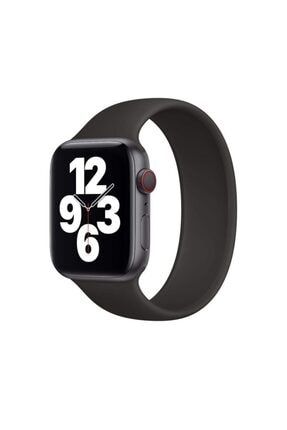 Apple Watch 38 mm Uyumlu Siyah Solo Loop Medium Kordon TYC00101653834
