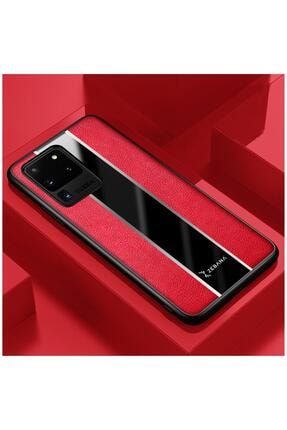 Samsung Galaxy S20 Ultra Uyumlu Kırmızı Premium Deri Telefon Kılıfı 1994-m395