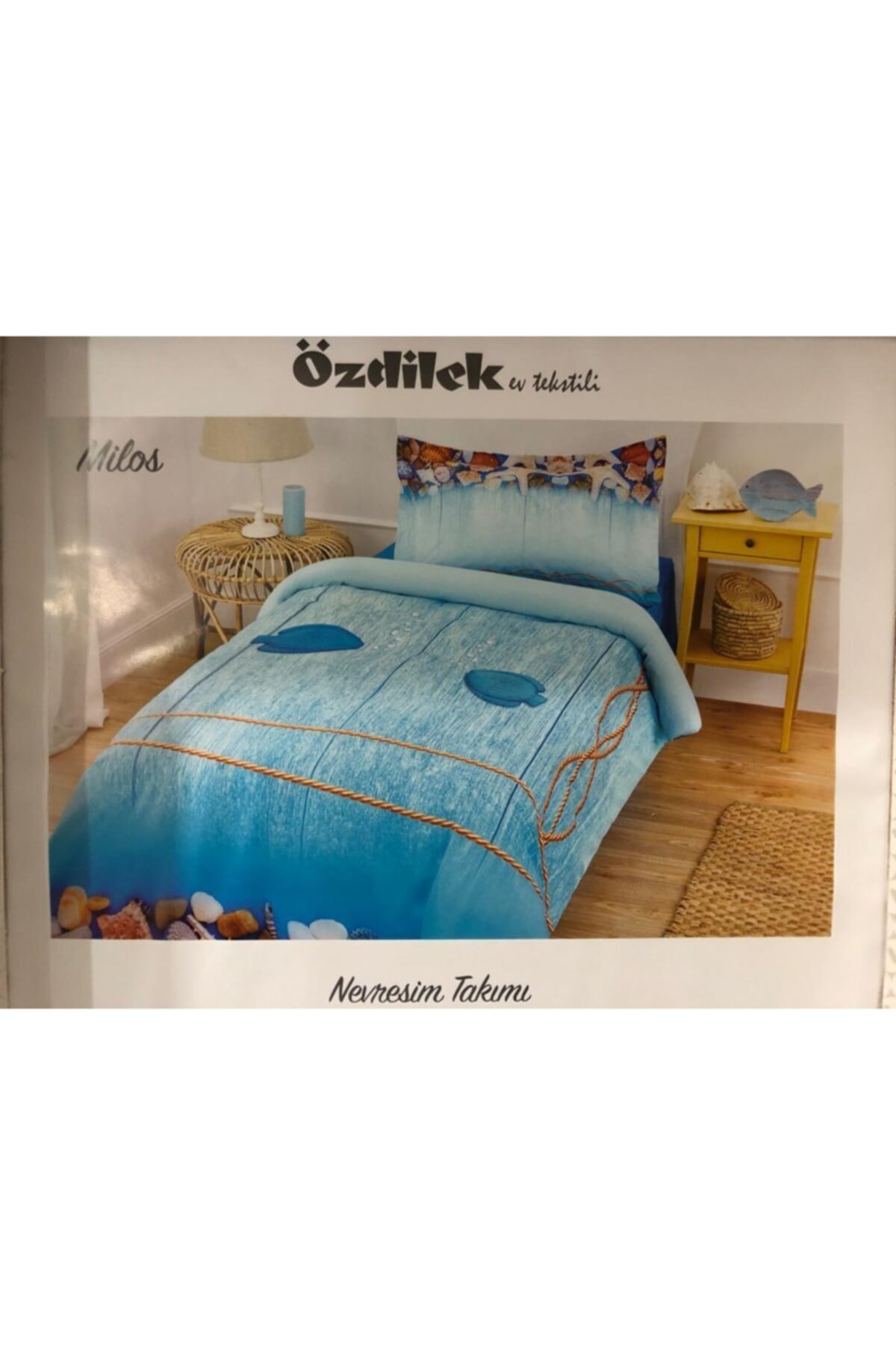 سرویس روتختی  آبی ازدیلکÖzdilek | TYB8697353478451050511286 اورجینال - تصویر 2