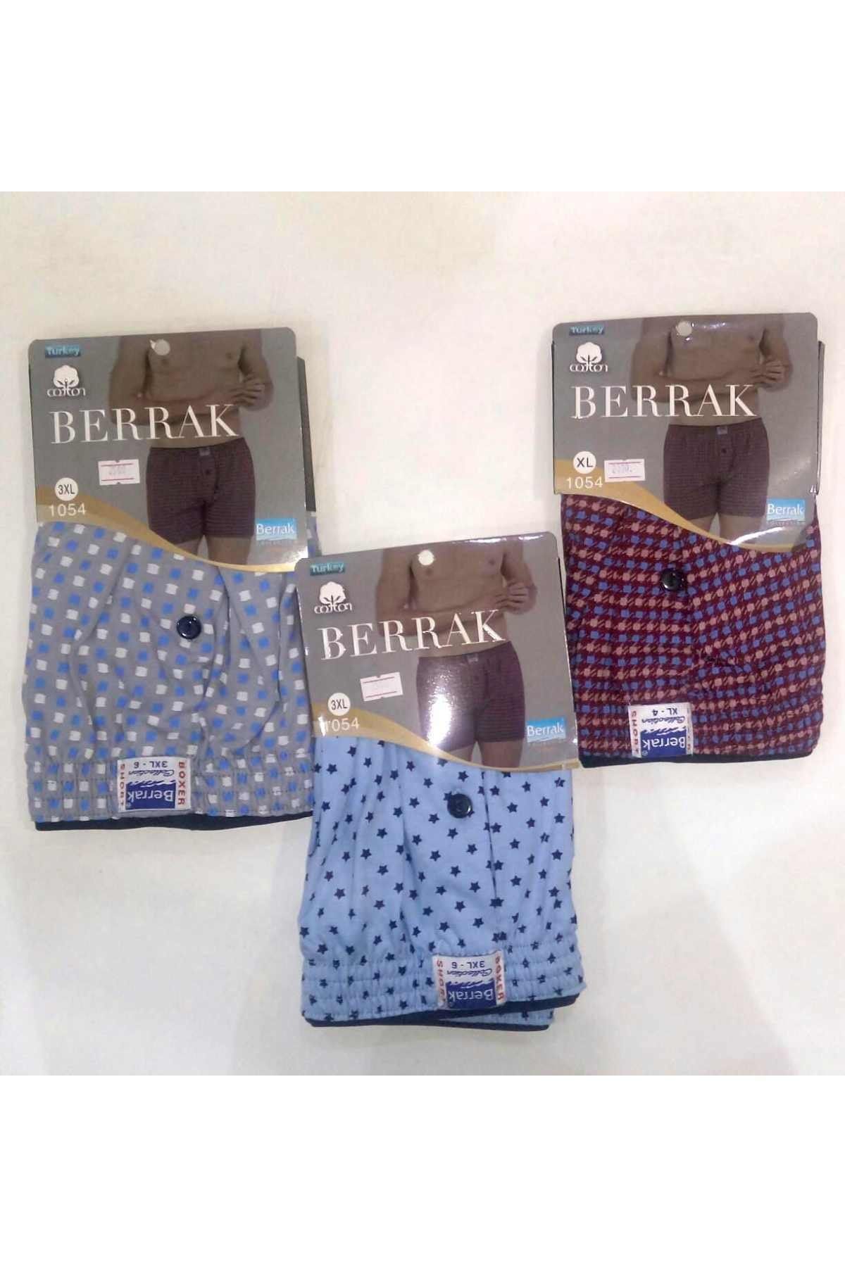 Berrak-Pack of 4 1054 Printed Boxer Mnt Underwear 1