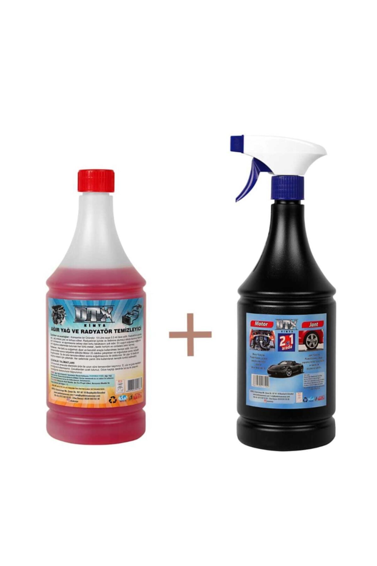 Oto Kalorifer Ve Petek Temizleme Sıvısı Yağ Sök. Etkili 1 Litre & Motor Jant Temizleme Ilacı 1 Lt