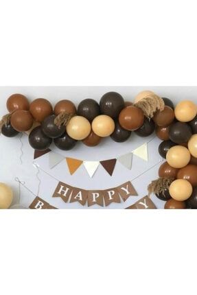 Çikolata Kahverengi Somon Karamel Kahverengi Renkte Balon Zinciri 3 Renk Kombin TYC00081963011