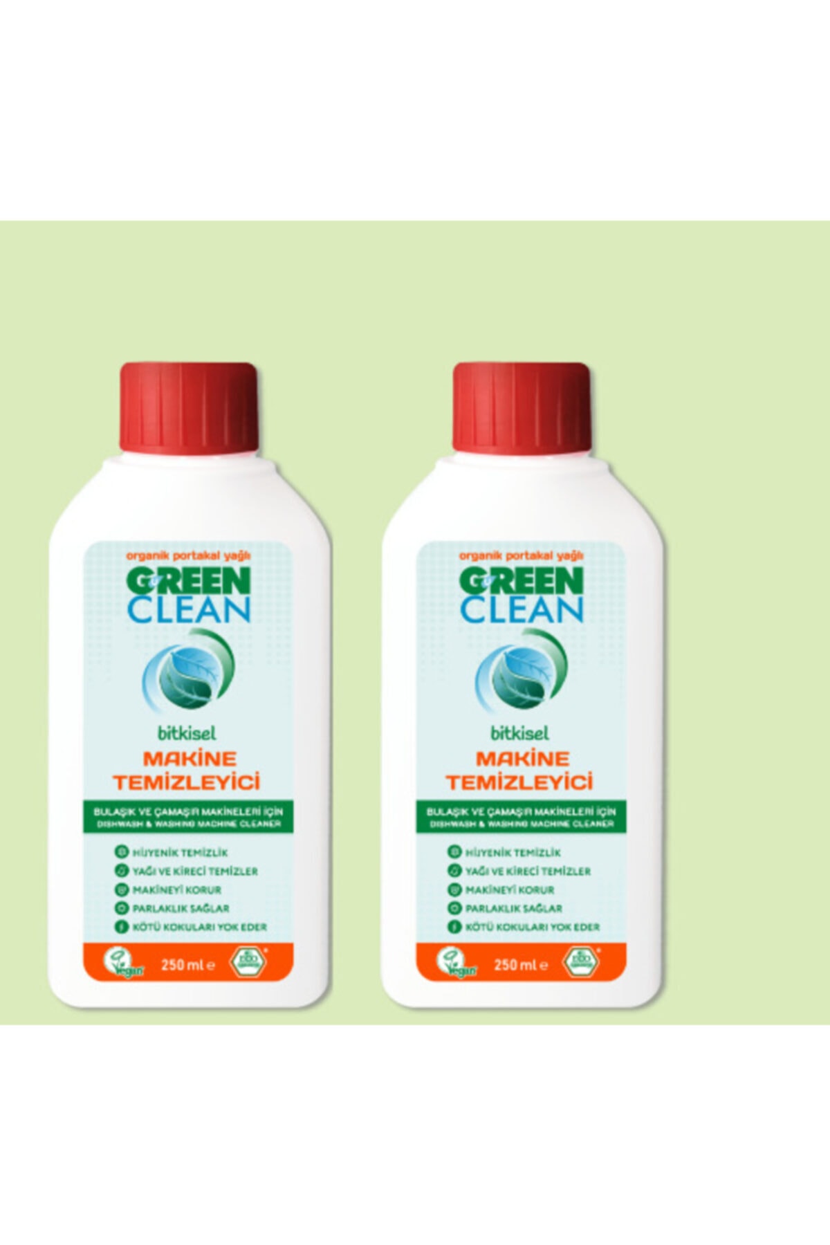Green Clean Bitkisel Bulaşık Ve Çamaşır Makine Temizleyici (250 Ml) - 2'li Set Depo-e