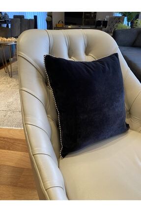 Amara 45x45 Kadife Metal Boncuklu Kırlent / Yastık PHCKAmara