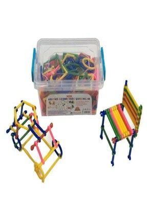 300 Parça Geometrik Çubuklar Bloklar Yapboz Bultak Zeka Renk Algı Eğitici Oyuncak RoseRoi-3281220-4124