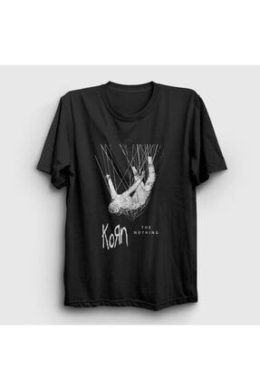 Unisex Siyah Nothing Korn T-shirt 92818tt