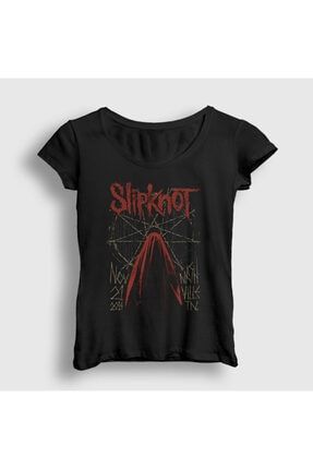 Kadın Siyah Nashville Slipknot T-shirt 112961tt