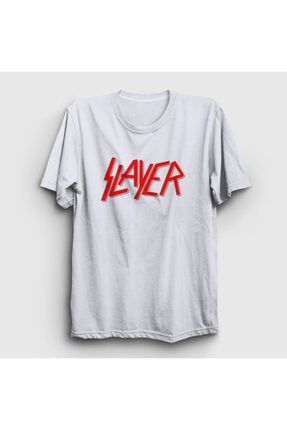 Unisex Beyaz Solo Logo Slayer T-shirt 111830tt
