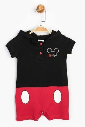 Erkek Bebek Mickey Mouse Lisanslı Kısa Şort Tulum T20Y12861DSN01