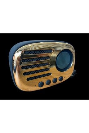 Nostaljik Görünümlü Taşınabilir Bluetooth Şarjlı Radyo Hoparlör Ses Bombası Tf Kart ATABluetooth8