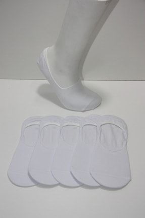 5'li Erkek Beyaz Silikon Baskılı Babet Basic Çorap PR018