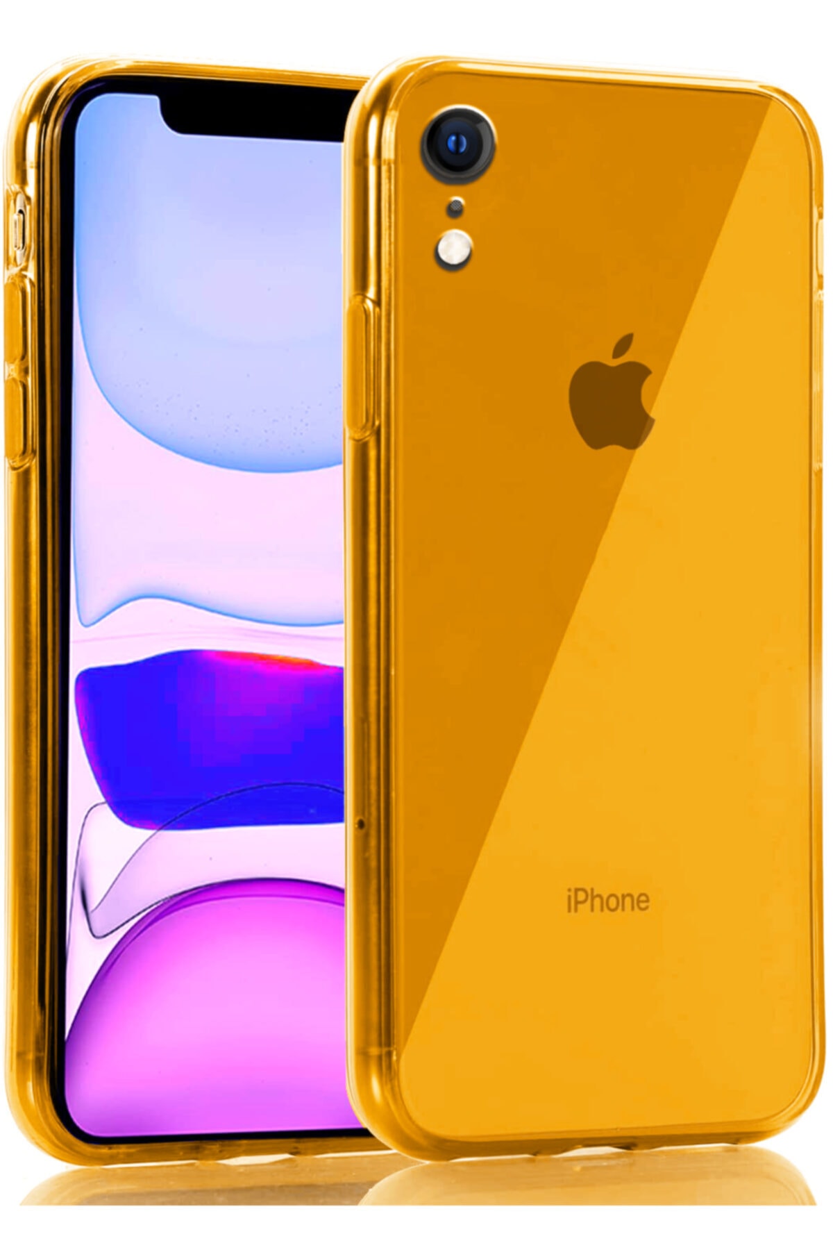 Iphone Xr Kılıf Fosforlu Canlı Renkli Parlak Silikon Kapak