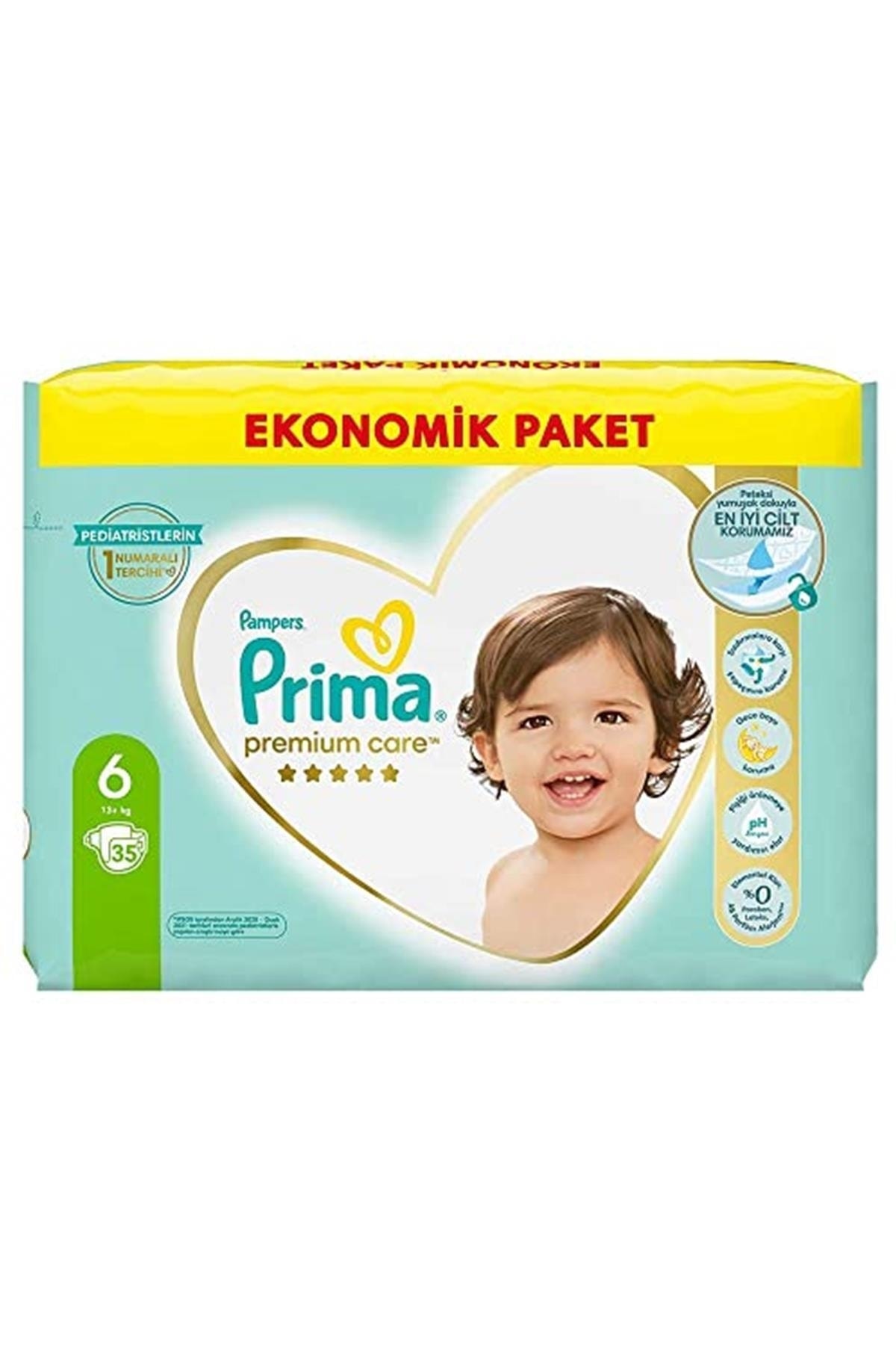 Prima Premium Care Ekonomik Paket 13-18 kg 6 Beden Xlarge Bebek Bezi (1 X 35 Adet)