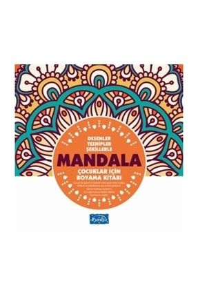 Desenler Tezhipler Şekillerle Mandala - Turuncu Kitap - Çocuklar Için Boyama Kitabı 587170