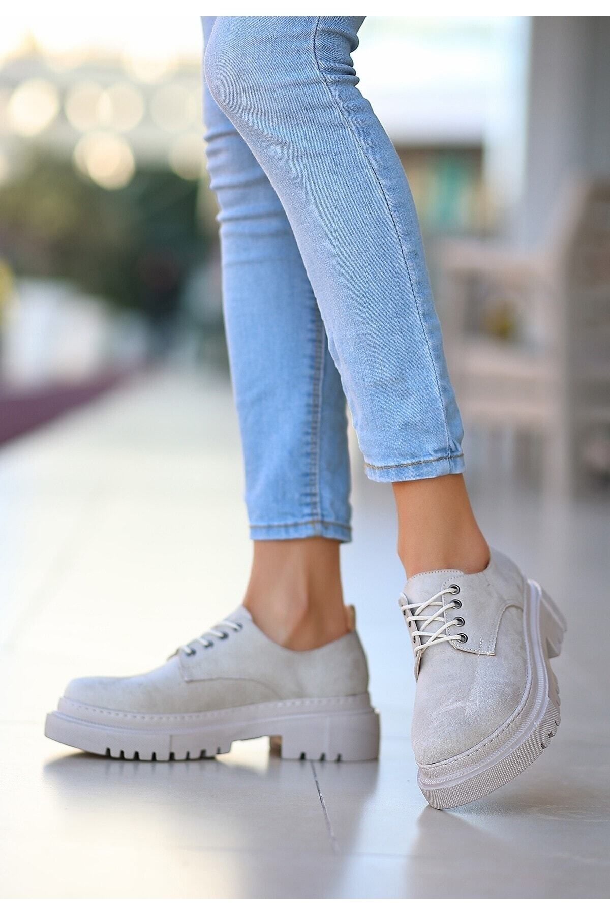 Stafford Bej Süet Bagcıklı Ayakkabı Bej Süet