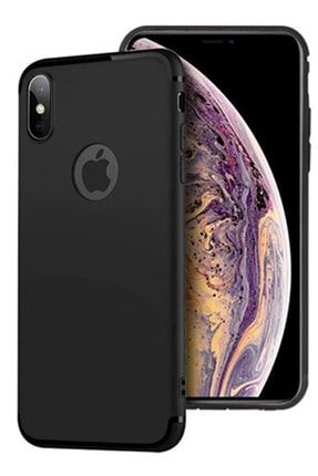 Iphone X / Xs Kılıf Ultra Slim Ince Siyah Silikon Tam Kaplayan 5d Kırılmaz Cam APPLEXT5D-CSKT