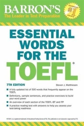 Barron's Essential Words For The Toefl 7th Edition 9781438008875