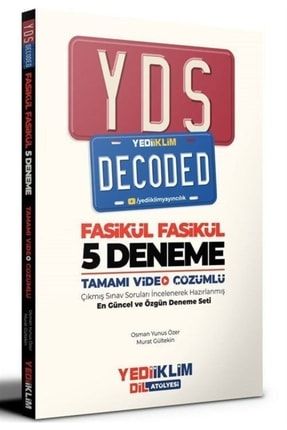 Yds Decoded Video Çözümlü Fasikül 5 Deneme 9786052896693