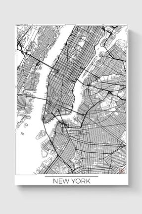 New York Harita Poster - Yüksek Çözünürlük Hd Duvar Posteri DUOFG101843