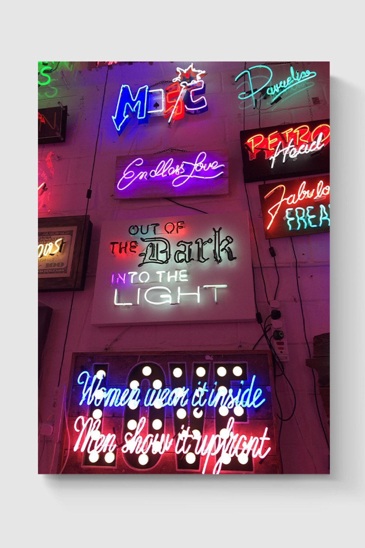DuoArt Neon Dekoratif Poster - Yüksek Çözünürlük Hd Duvar Posteri