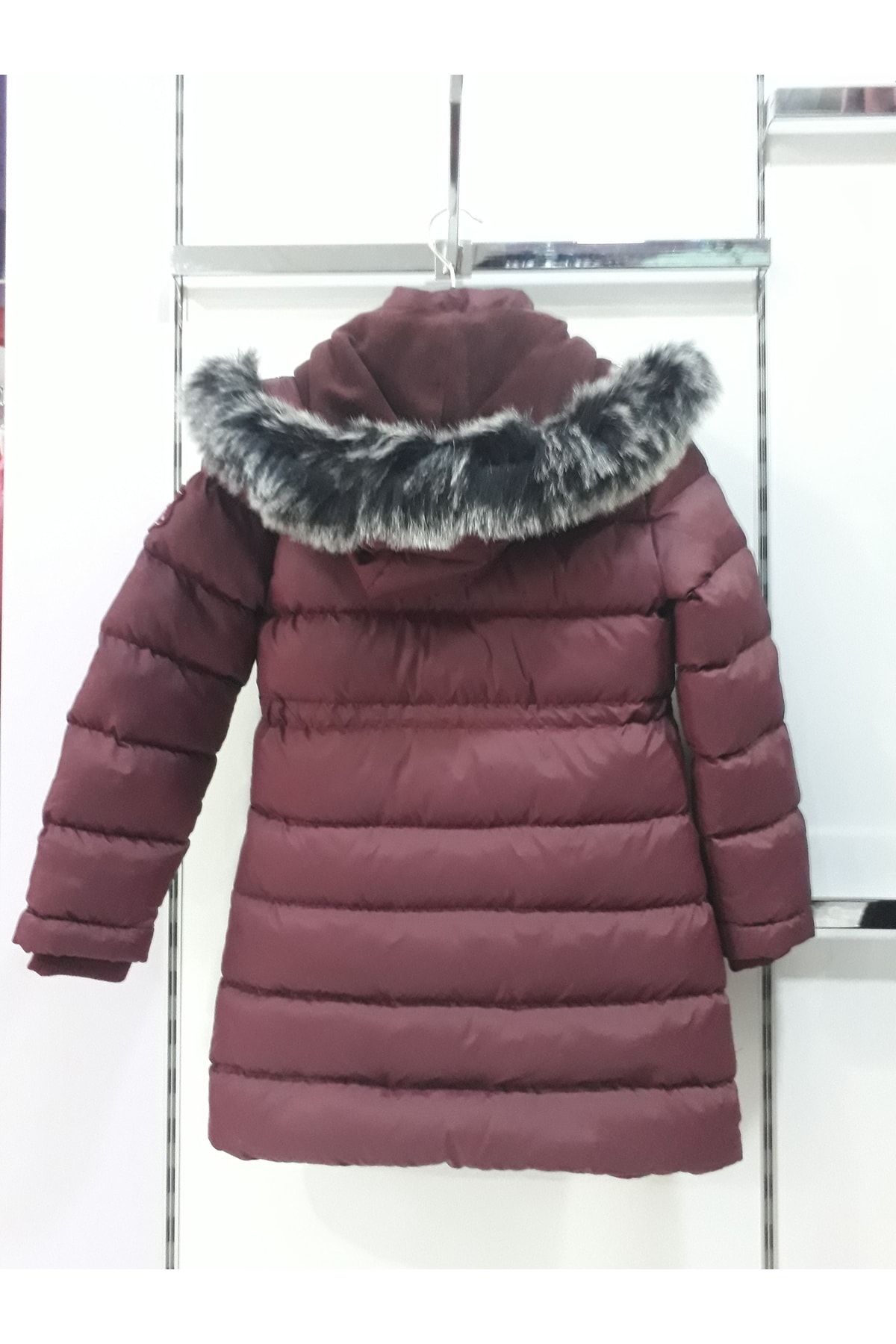 bebe fuar Winter Jacket Burgundy Parka