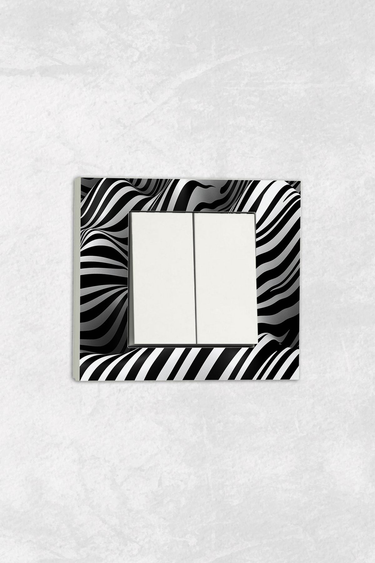 markcat-Ovivo Grano (TWO KEY SOCKET) Zebra Pattern UV Printed White Commitator Frame Included 1